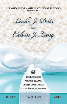 Lang Wedding Program