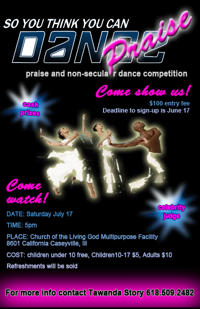 Praise Dance Flier